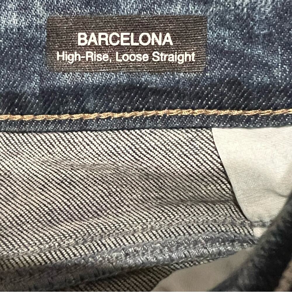 Mavi Barcelona High Rise Loose Straight Blue Jeans Women Size 26 - Picture 8 of 15